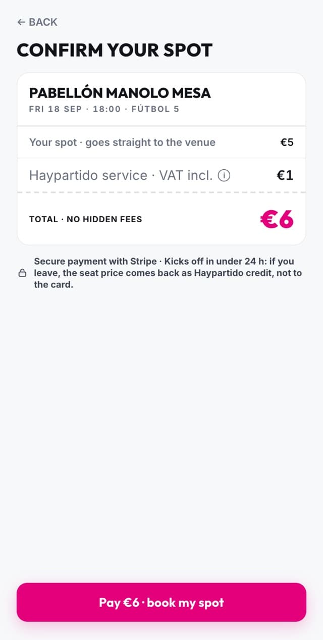 The ticket before you pay
